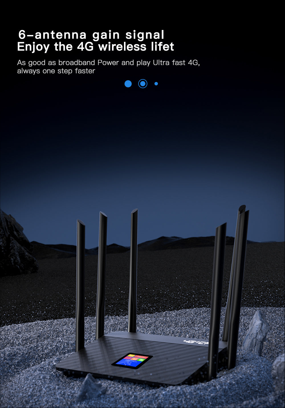 LTE 4G CPE With 6 Antennas Gain Signal