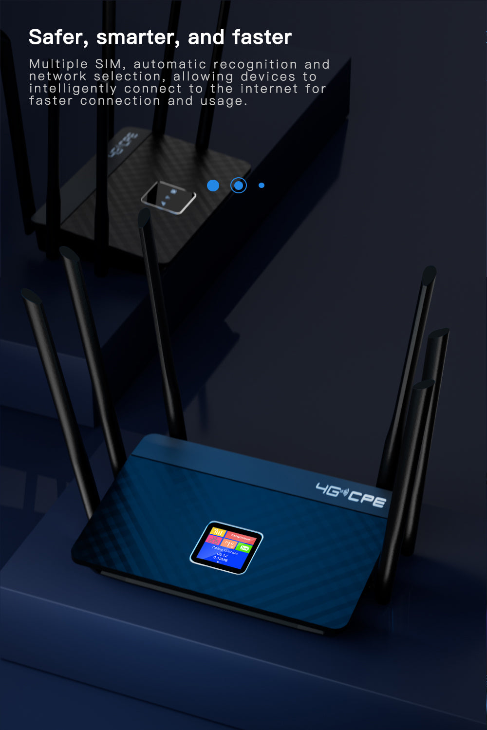 LTE 4G CPE With 6 Antennas Gain Signal