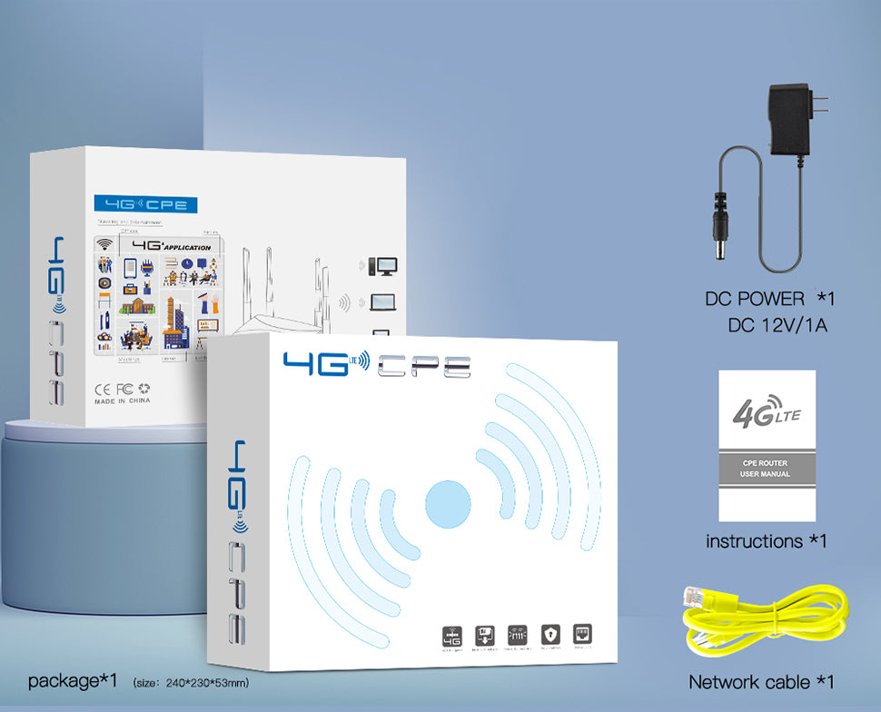 LTE 4G Wireless Router with Four High Gain Antennas