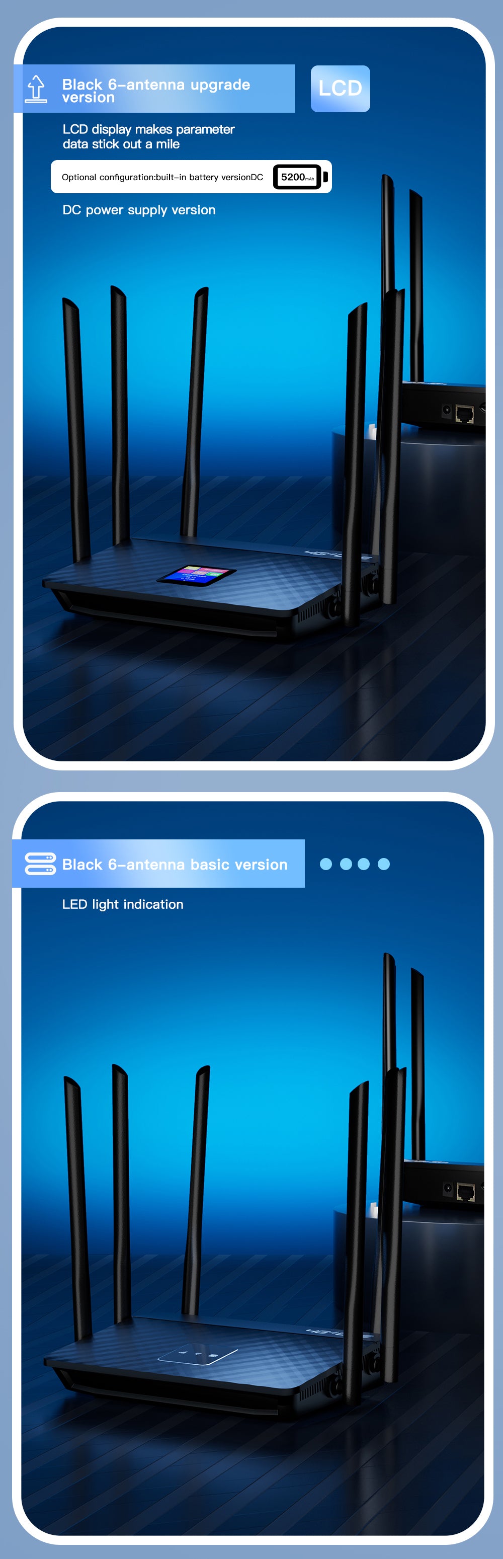 LTE 4G CPE With 6 Antennas Gain Signal