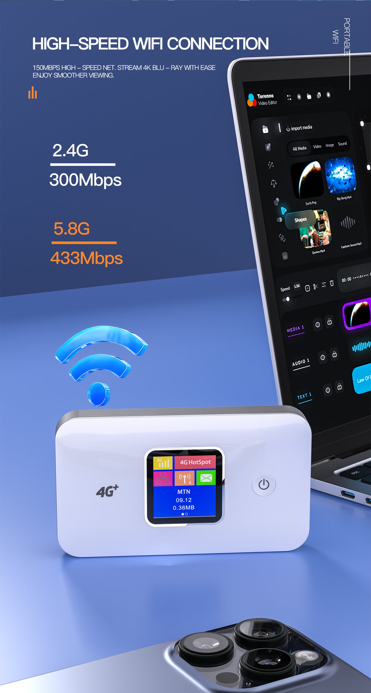 LTE 4G Cat7 Portable MiFi