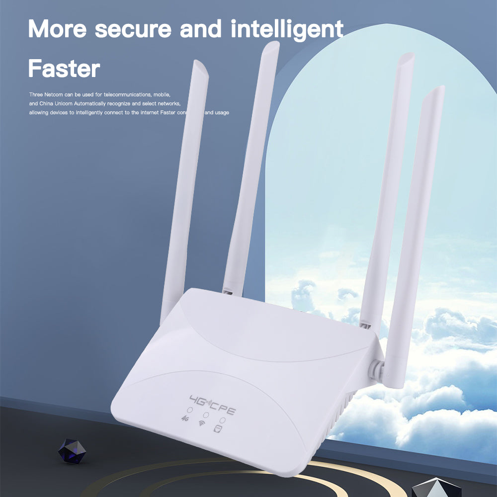 LTE 4G Wireless Router with Four High Gain Antennas