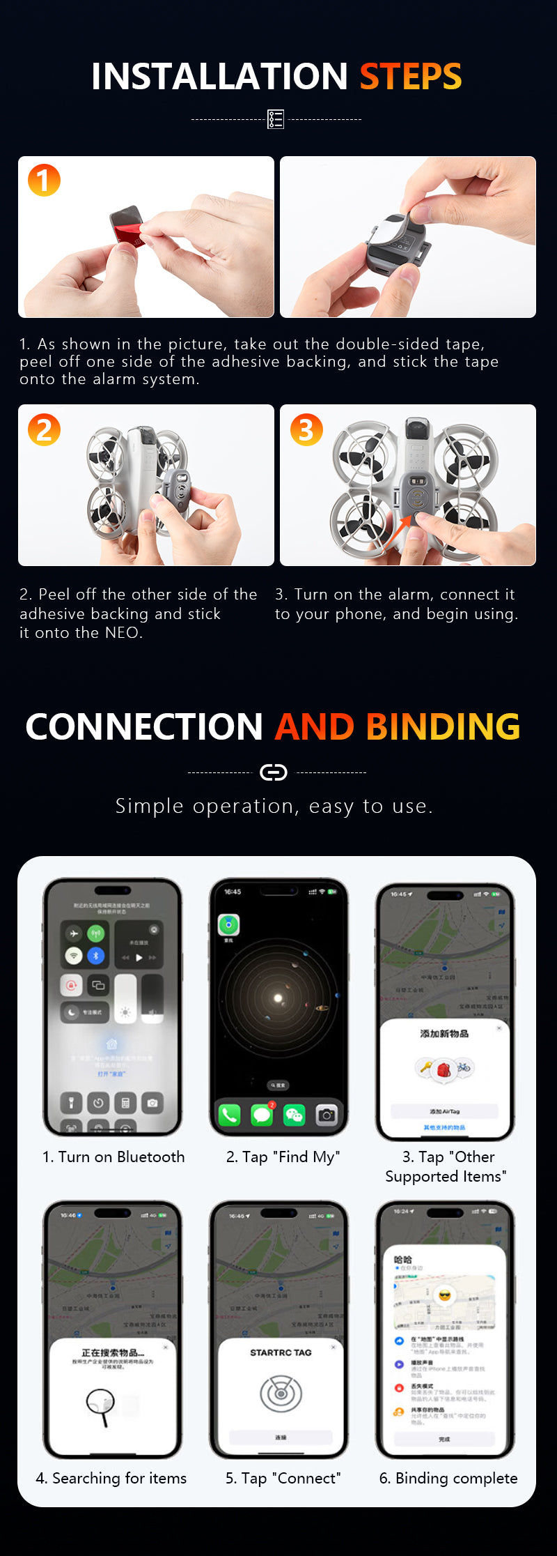Drone Alarm Tracker for DJI Neo
