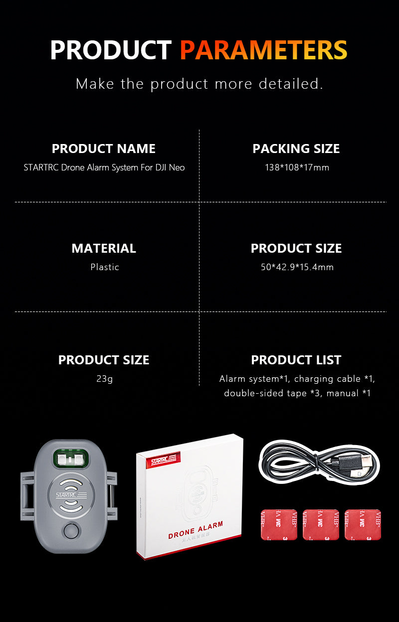 Drone Alarm Tracker for DJI Neo